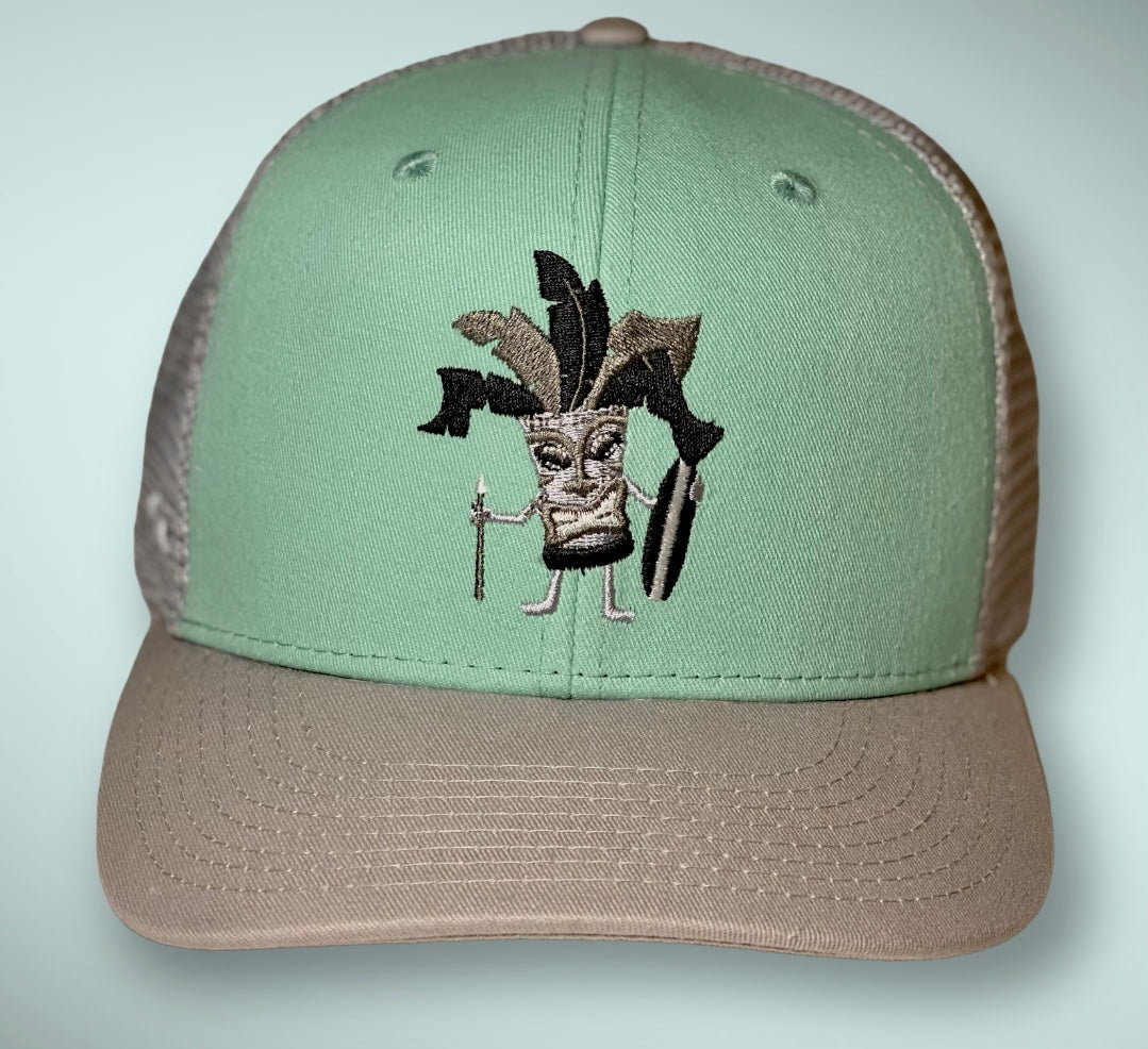 soild gray with seafoam tuna mens hat